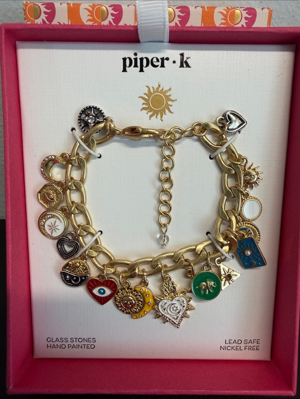 Piper K | Mystical Protective Talisman Cosmic Evil Eye Celestial Charm Bracelet